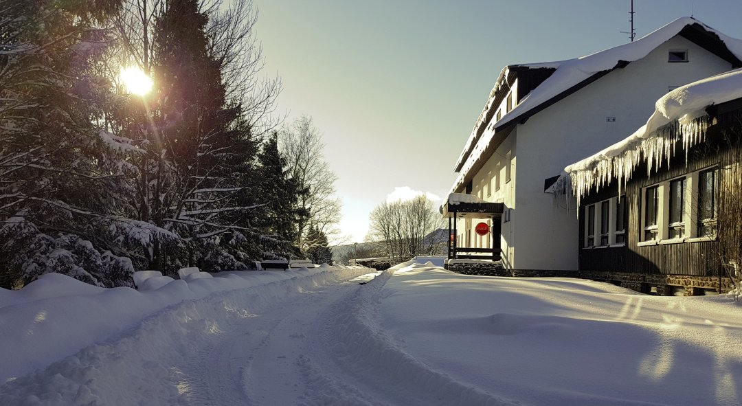 Hotel Kodrea a nadílka sněhu